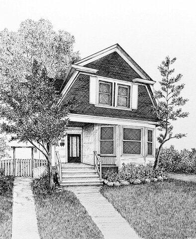 Courtesy of blackdogartshop House Portraits 03