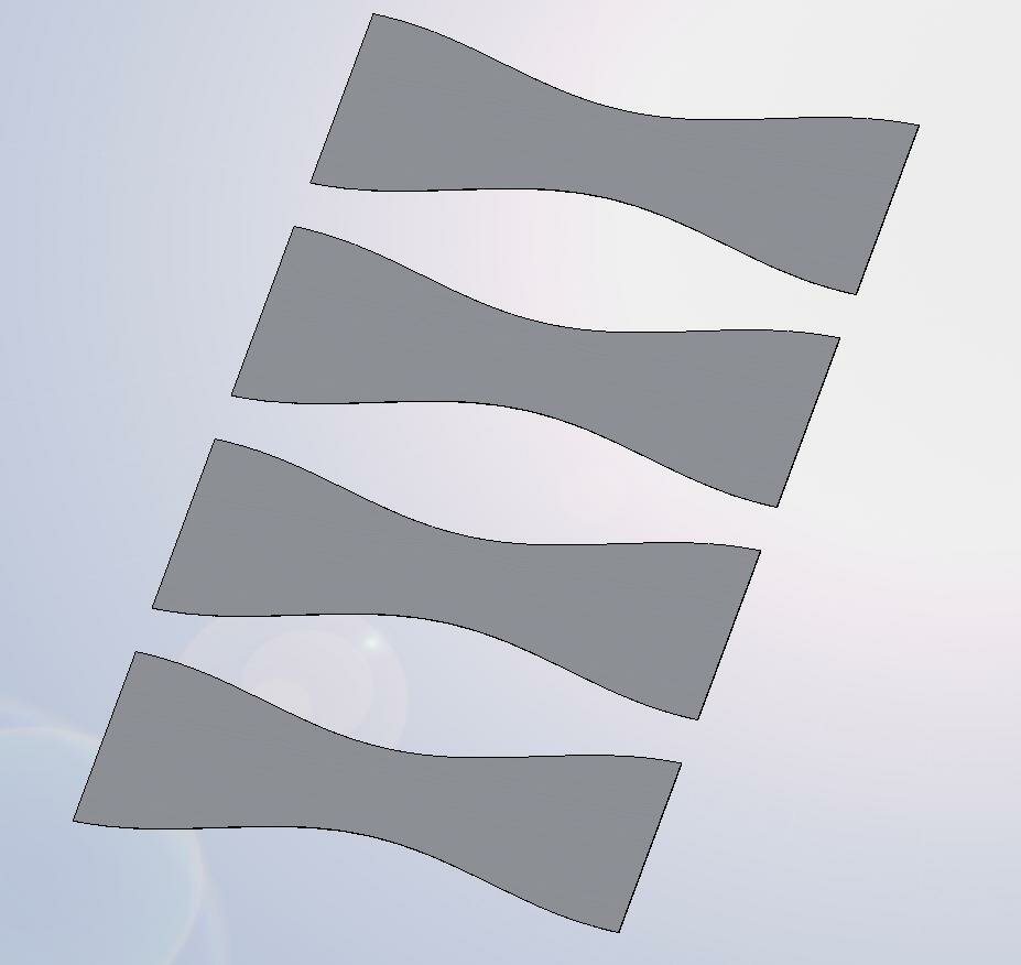 Sheet metal for segmented elbow segmented elbow flat segment sheet metal